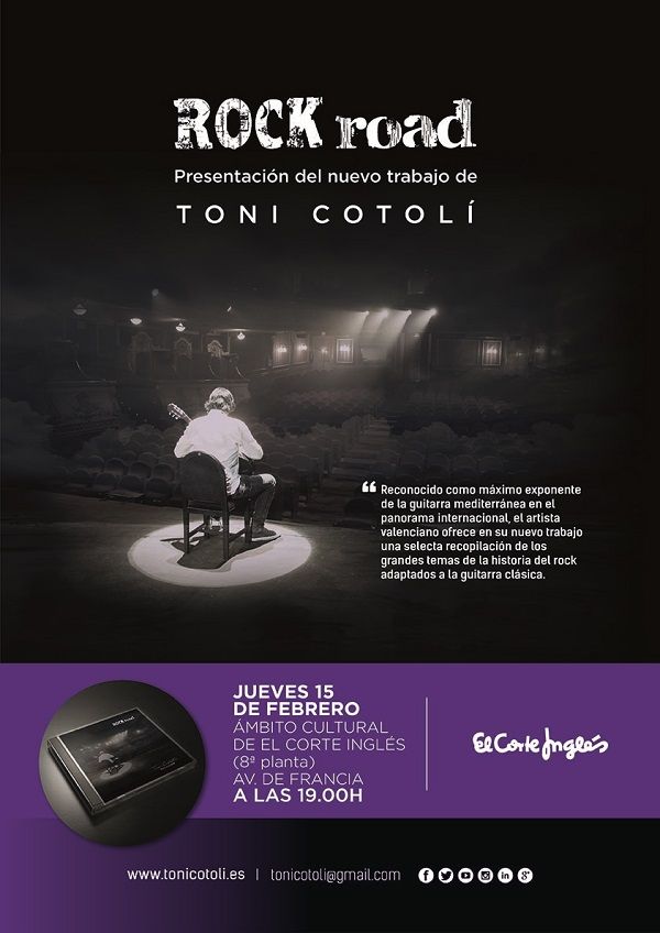 Toni Cotolí presenta su último trabajo, Rock Road valencia