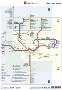 Horarios y planos de Metro Valencia con paradas de las líneas valencia