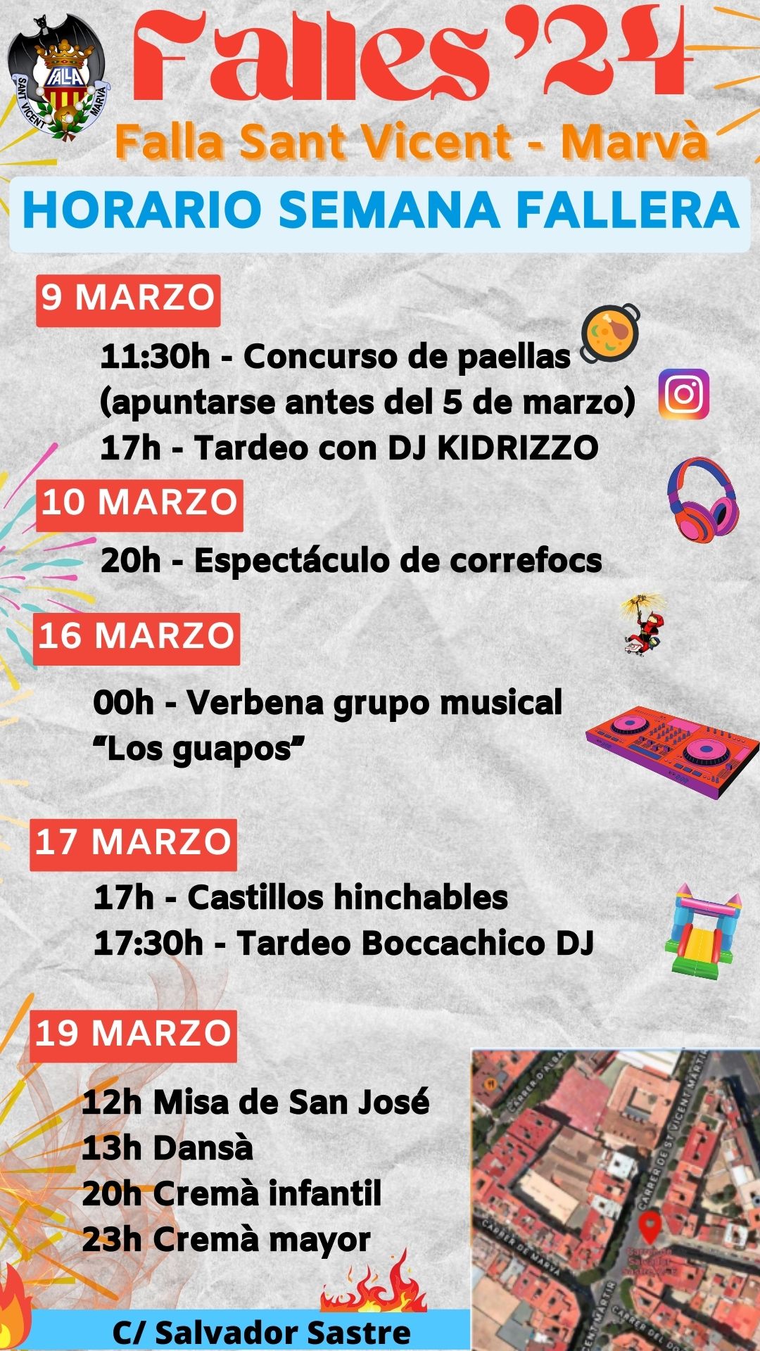 Conciertos y verbenas de Fallas 2024 valencia