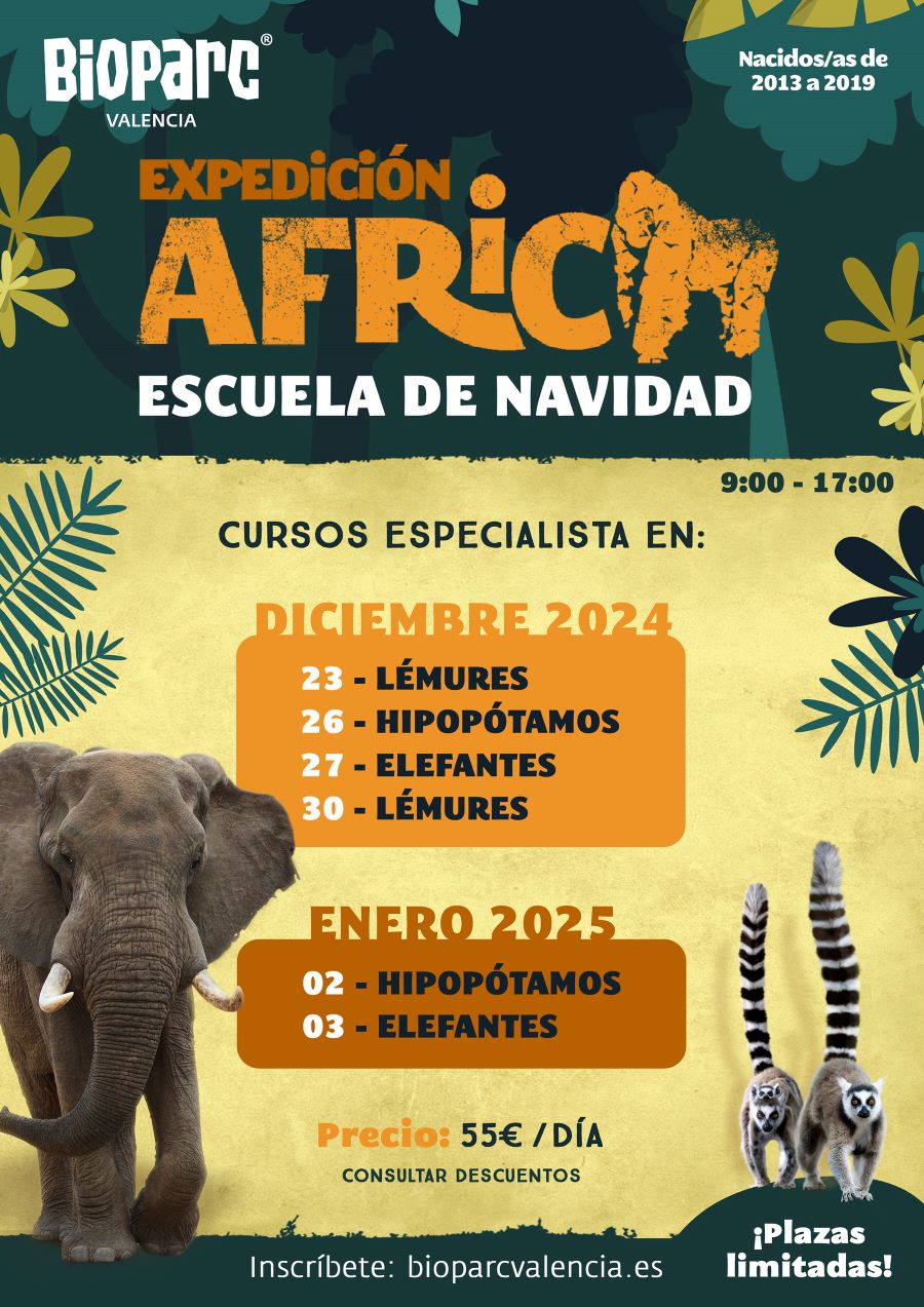 “Expedición África” Navidad, la escuela de vacaciones de BIOPARC 4 “Expedición África” Navidad, la escuela de vacaciones de BIOPARC valencia