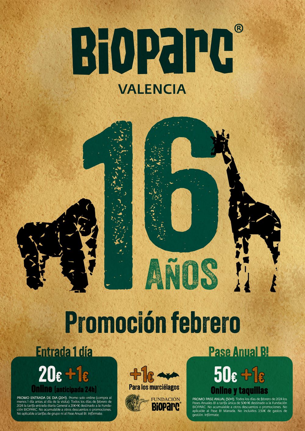 En febrero 16º aniversario “con causa” de BIOPARC Valencia valencia