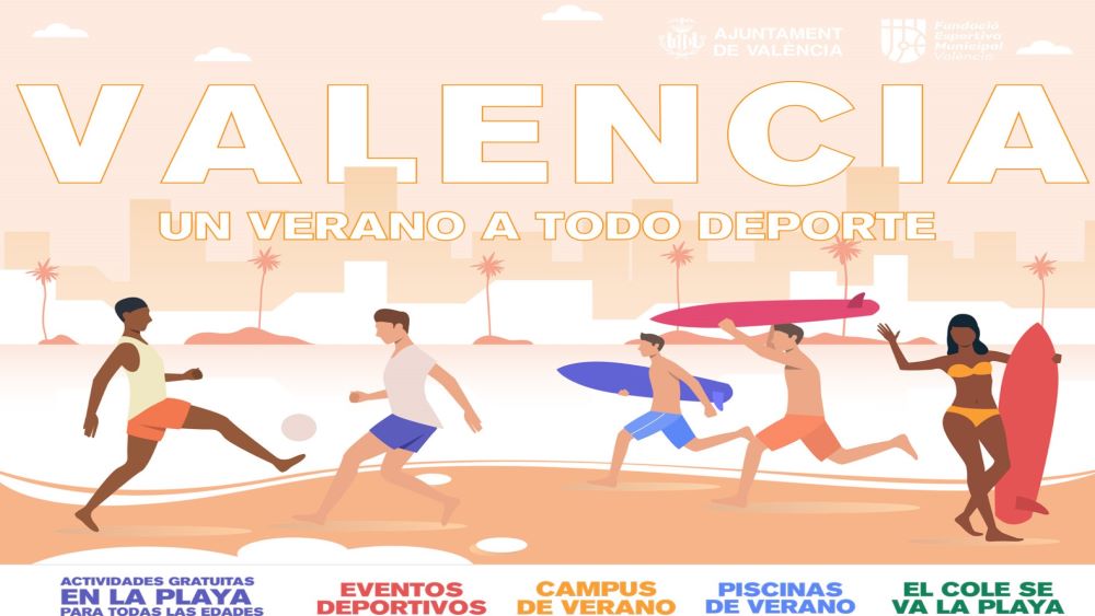 Actividades deportivas gratuitas en la playa Verano 2024 valencia
